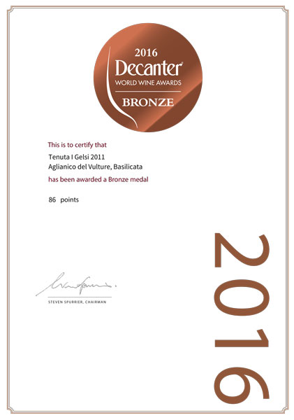 2016 Decanter World Wine Award - Bronze